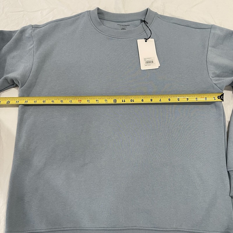 Paper Denim & Cloth Blue Crewneck Long Sleeve Pullover Sweatshirt Men's L NWT gallery