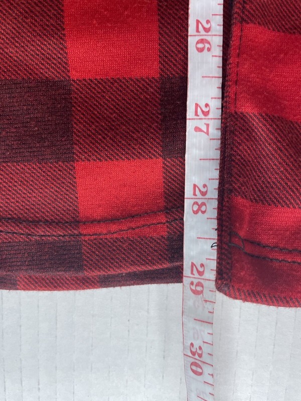 Urban Empire Button Up Baseball Jersey Large Black & Red Flannel Polyester USA gallery