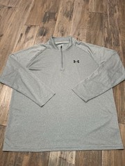 Under Armour UA Tech 1/2 Zip Long Sleeve Carbon Heather Gray/black Xl