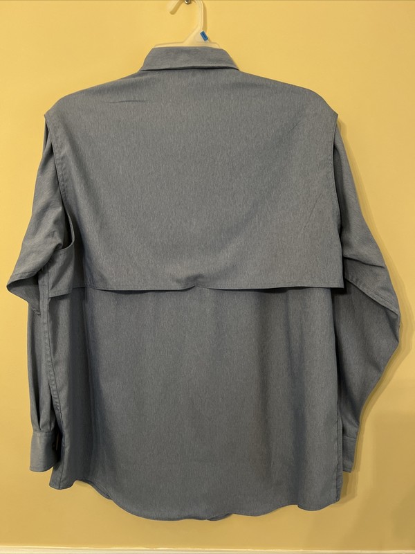 Roundtree Yorke Blue PERFORMANCE VENTED Men Long Sleeves Shirt Large gallery