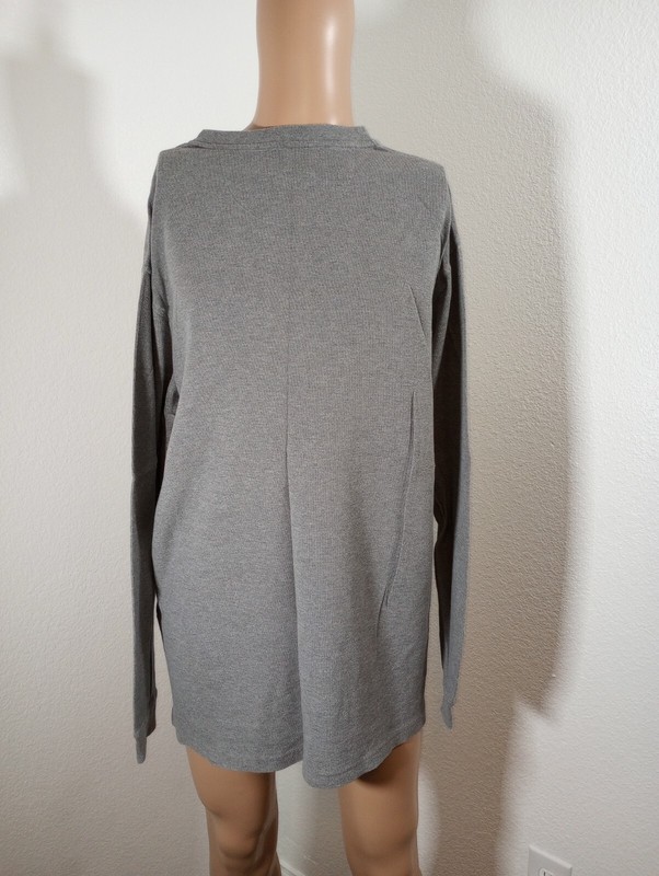 Men's Roundtree & Yorke Gray 2XT Regular 100% Cotton Long Sleeve Thermal Shirt gallery