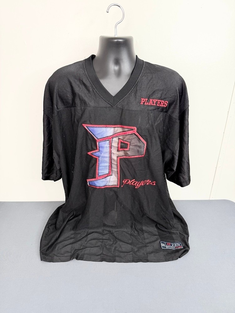 Vtg Playerz 69 Hip Hop Streetwear Football Jersey Size 2XL Black