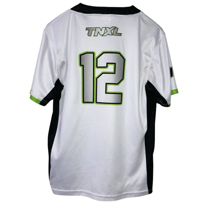 Fonza White Black Neon Athletic Baseball Jersey Ducks Shirt Cool Dry Mens Sz M gallery