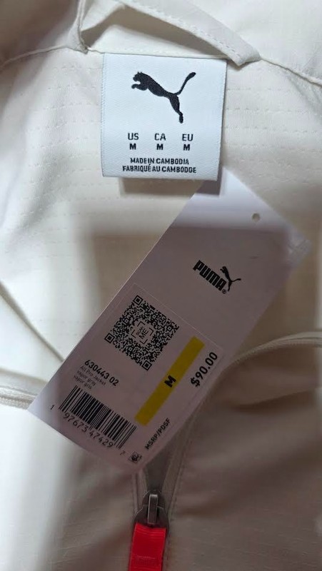 PUMA All Pro Full ZipUp Zip Pockets Basketball Jacket Vapor Gray Size:M - - NEW gallery