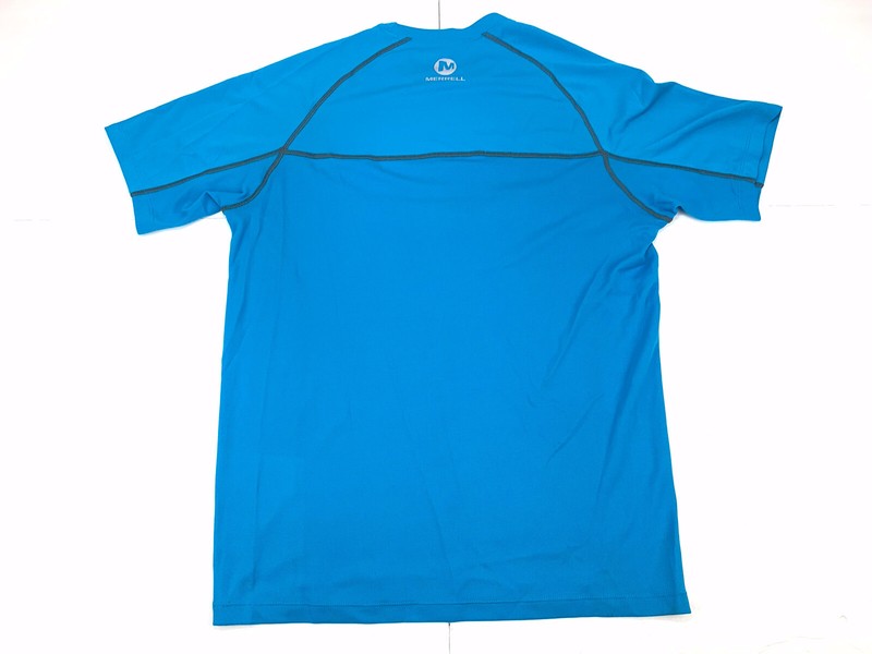 Merrell Men’s Blue Select Wick Short Sleeve Athletic Performance Shirt Sz M gallery