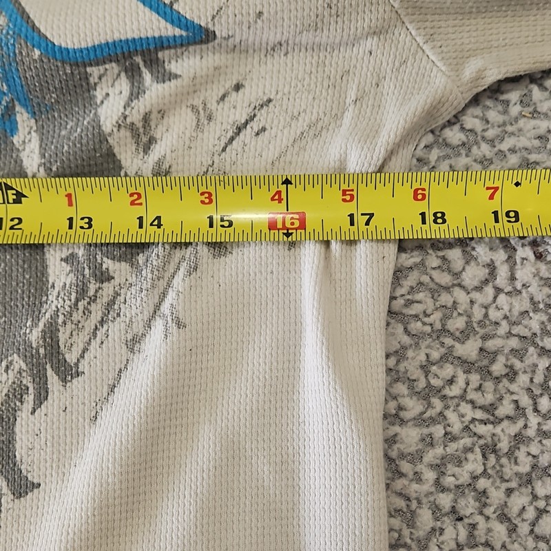 Hurley Men's Long Sleeve Graphic Print Crew Neck Activewear T-Shirt White Blue gallery