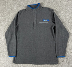 Columbia PFG Sweater Mens Medium Gray Solid Snap T Pullover Fleece Outdoors