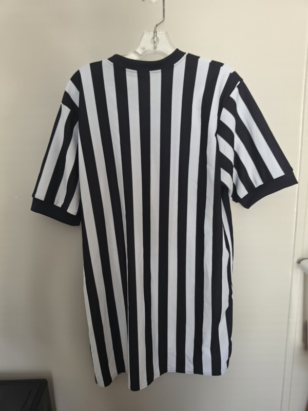 McDavid Referee Striped Jersey Lightweight Polyester V-Neck Shirt Size L gallery