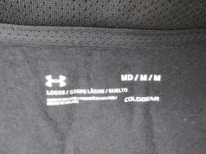 Under Armour Size M Mens Black 1/4 Zip Loose Coldgear Activewear Pull Over 541 gallery