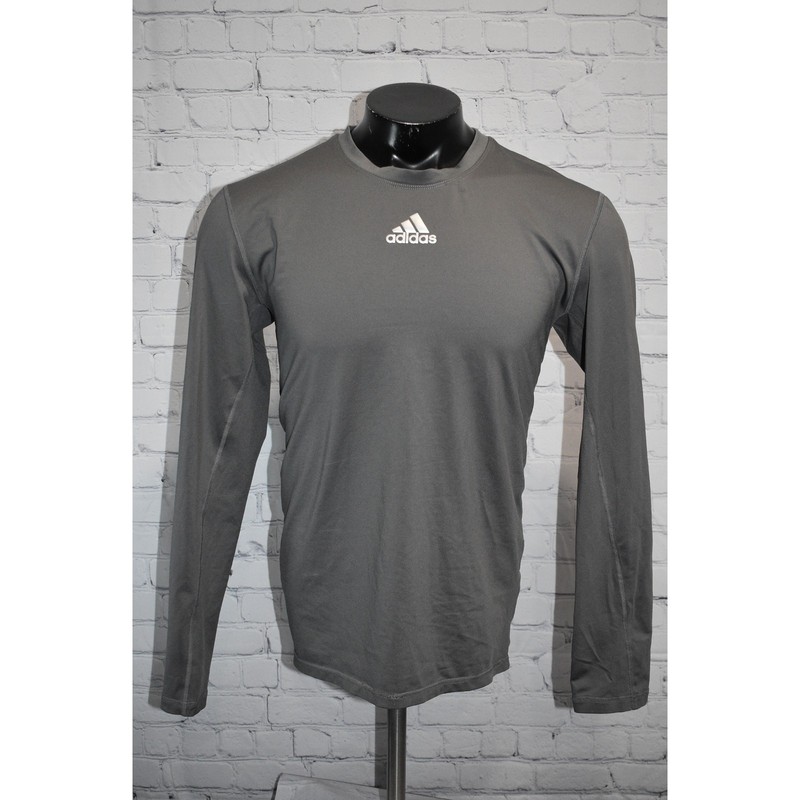 Adidas Gym Shirt Mens Size XL Stretch Polyester Blend Performance Workout Gray gallery
