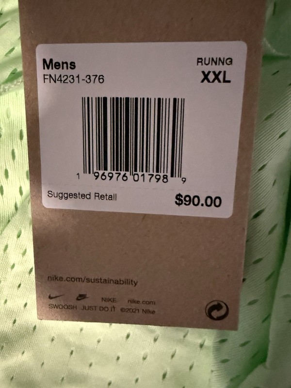 Nike Dri-FIT ADV AeroswiftRunning Singlet Mens XXL Tank Vapor Green FN4231-376 gallery