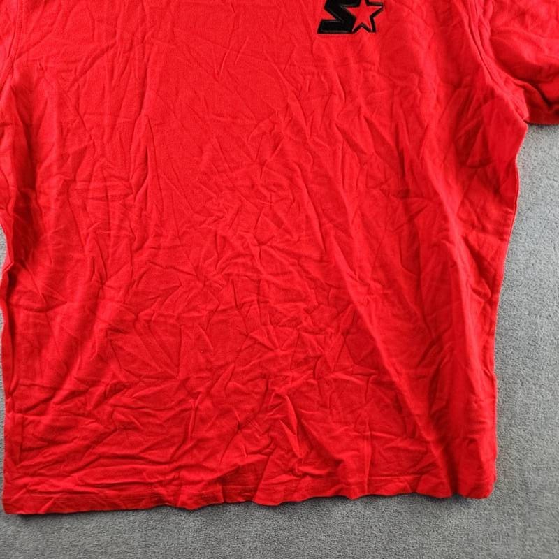 Starter Classic-Fit Embroidered Logo Graphic T-Shirt Mens XXL Red Pullover Style gallery