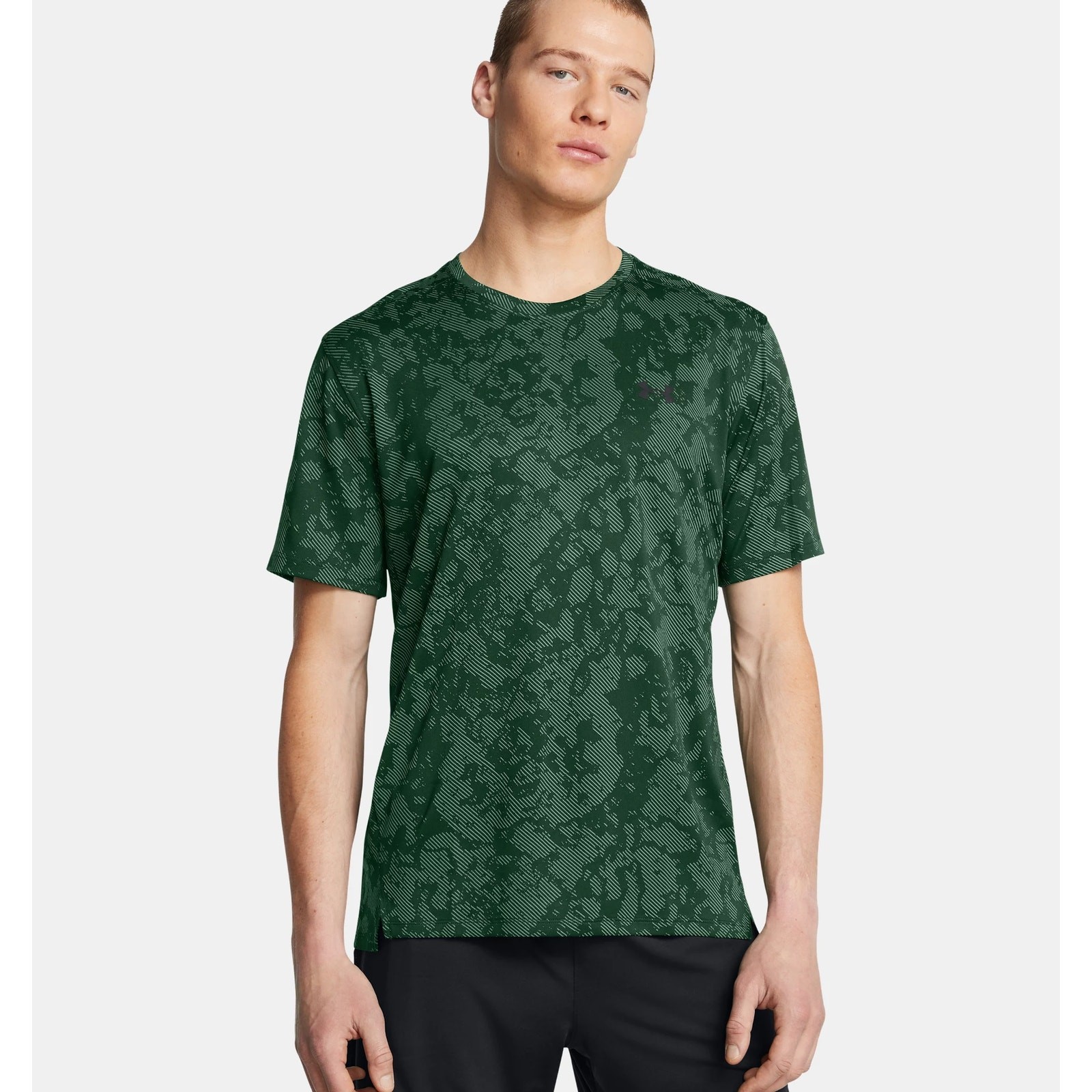 NWT Under Armour Men's UA Tech Vent Geode Short Sleeve in Forest Green sz Medium gallery