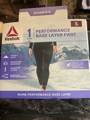 New:Reebok (S) Black Base Layer Long Slleve Crew Stretchy Very Warm
