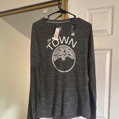 Majestic Golden State “The Town” Long Sleeve Crew Neck Graphic Tee Stretch M