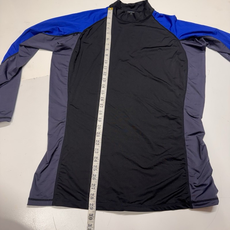 Tesla Active Stretch Performance Running Long Sleeve Shirt Men’s XL Blue Black gallery