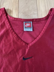 Men’s Vintage 90s Nike Dazzle Shiny Silky Tank Basketball Jersey Red XL