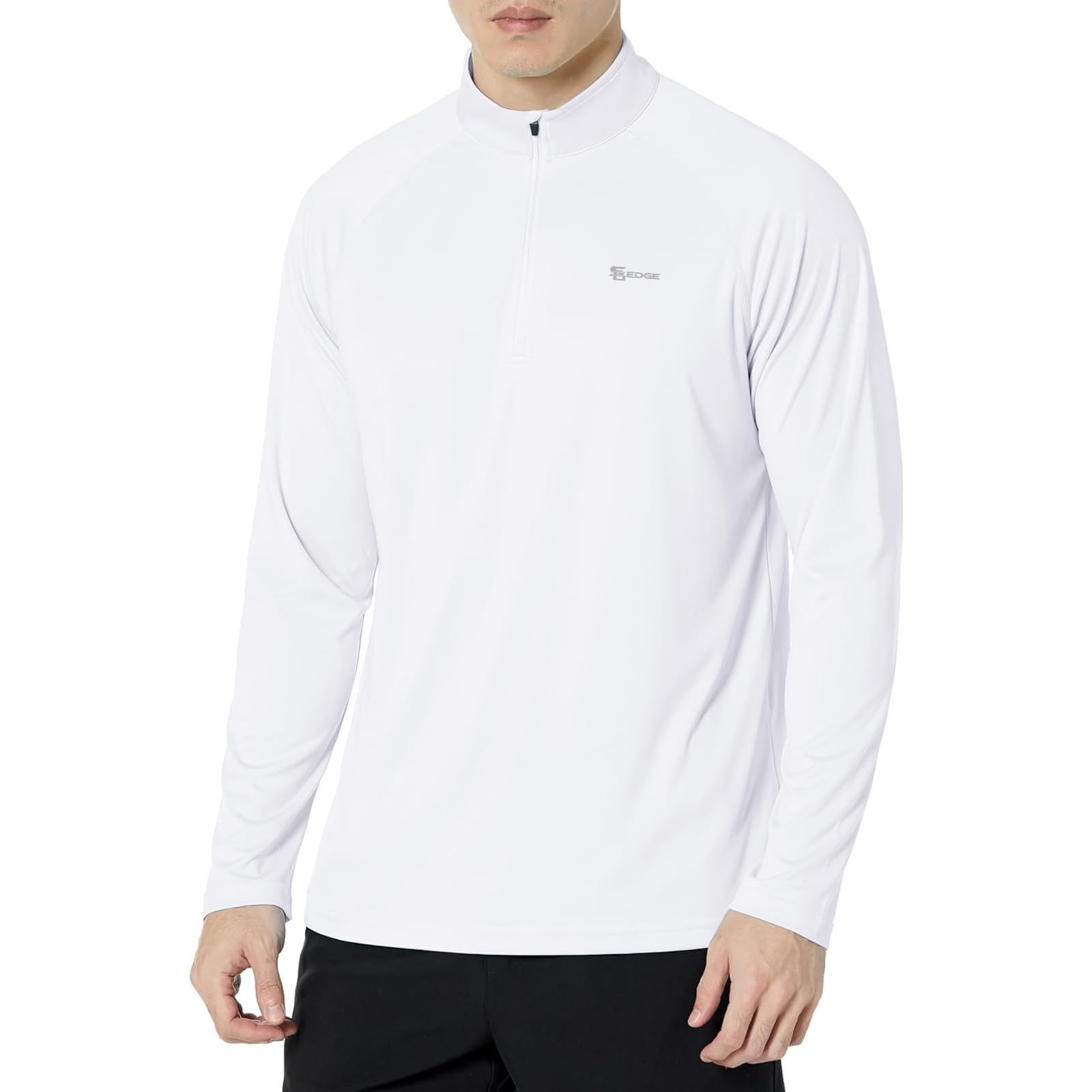 Men’s UPF 50+ Rash Guard 1/4 Zip Up Swim Shirt Long Sleeve Moisture Wicking Q... gallery