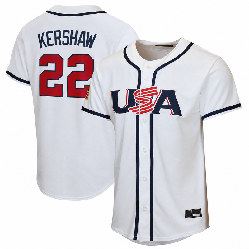 Team USA Baseball Jersey 2026 Men Short Sleeve Button Up Sport Shirt Fan Uniform gallery