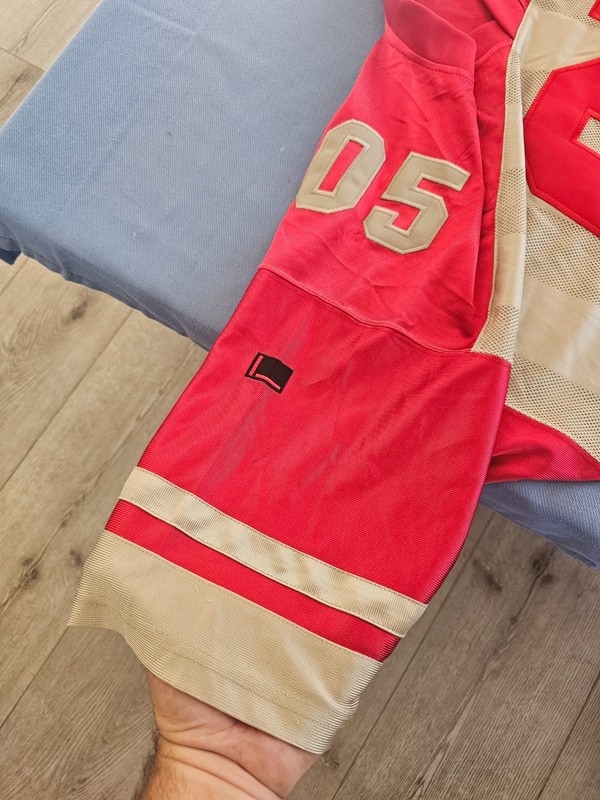 Vintage Fubu 05 Men's Jersey XL Red Beige/Gold Hip Hop Shirt - Very Rare - Nice gallery
