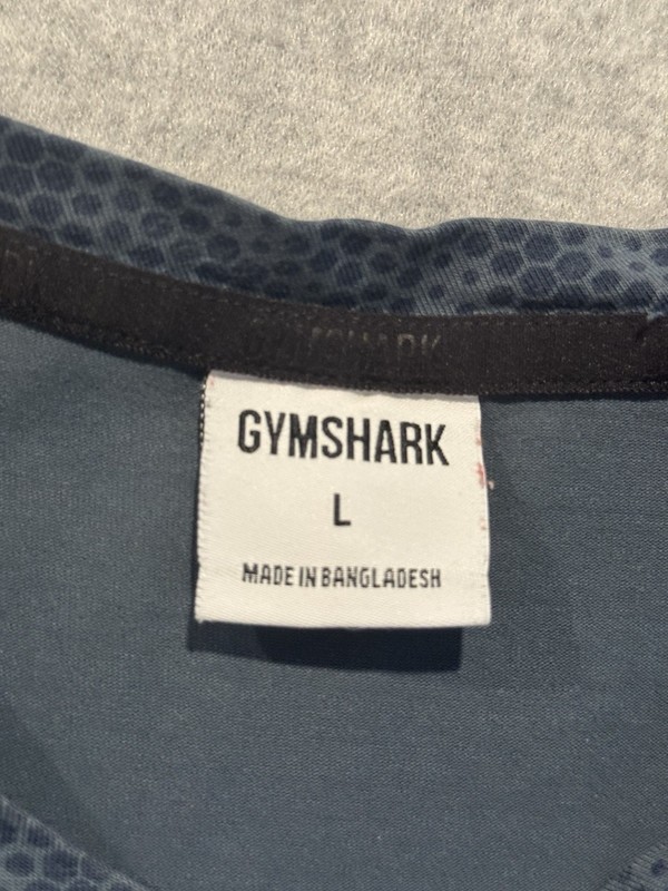 Gymshark Drop Arm Tank Top Training Gym Pullover Cut Off Gray AOP Men’s Large gallery