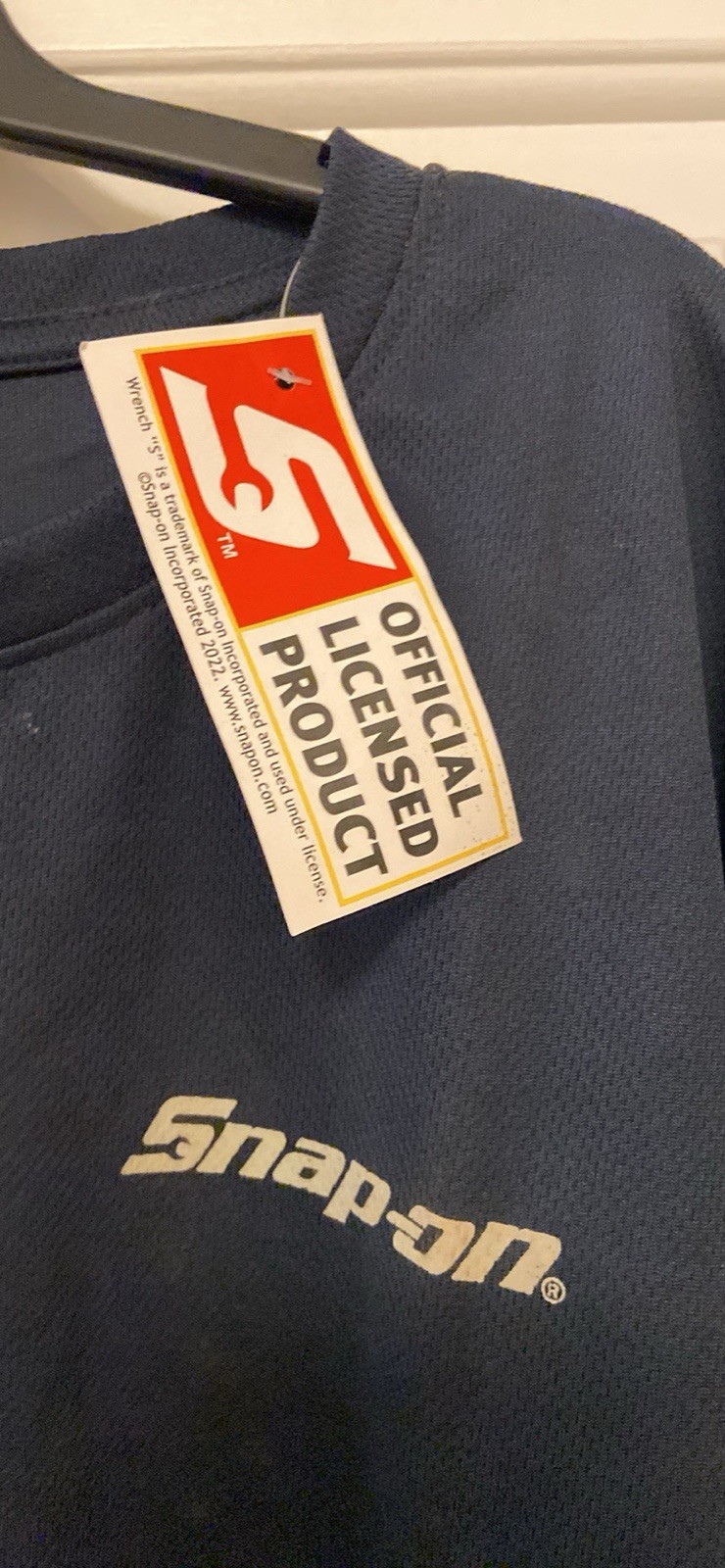 Snap-on Men’s 3XL Blue Long Sleeve Henley T-Shirt Logo Polyester Easy Care gallery