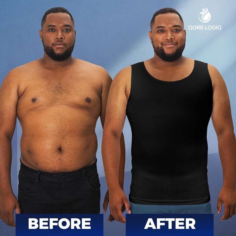 Comfortable Shaping Compression Tank Top for Men - Reduce Chest Appearance gallery
