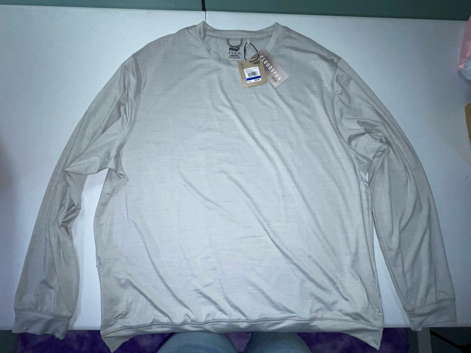 PUMA CLOUDSPUN Crewneck Pullover High Rise Heather XL Long Sleeve Lightweight gallery