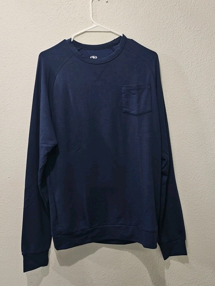 Mens Athletic Works Long Sleeve T Shirt Size S (34-36) Blue New gallery