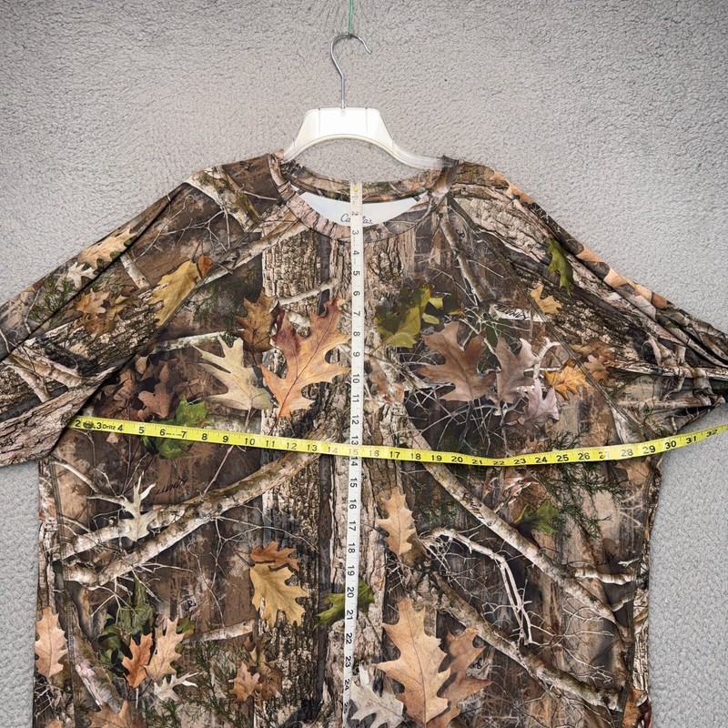 Cabelas Base Layer Shirt Men 2XL Green Treeline Camo Wicking Long Sleeve Hunting gallery