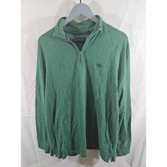 Chaps Green Men’s Long Sleeve 1/4 Zip Pullover Fleece Shirt Soft Size Medium