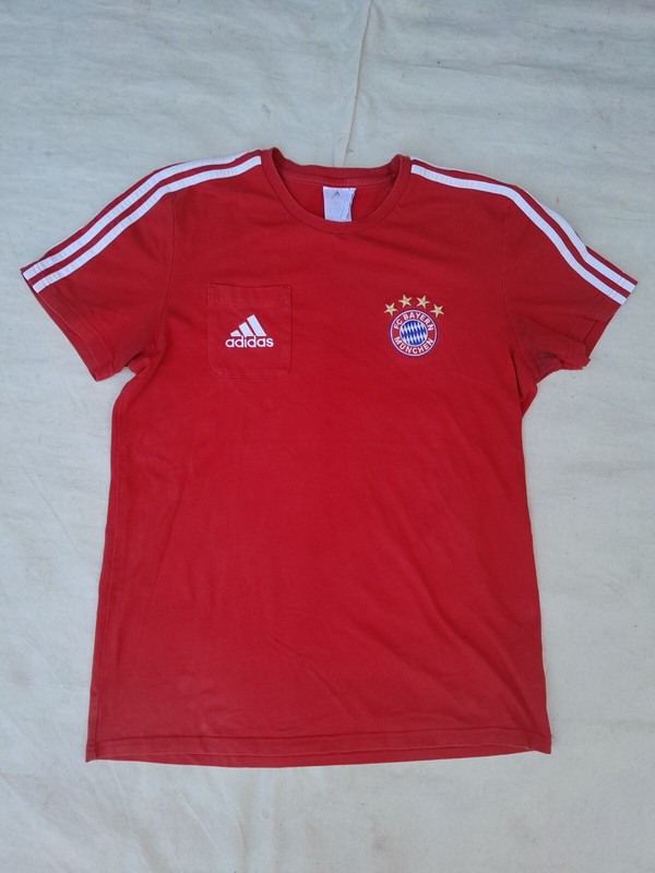 FC Bayen Munchen Mens Medium Red Embroidered Logo adidas Training Warm up Drills gallery