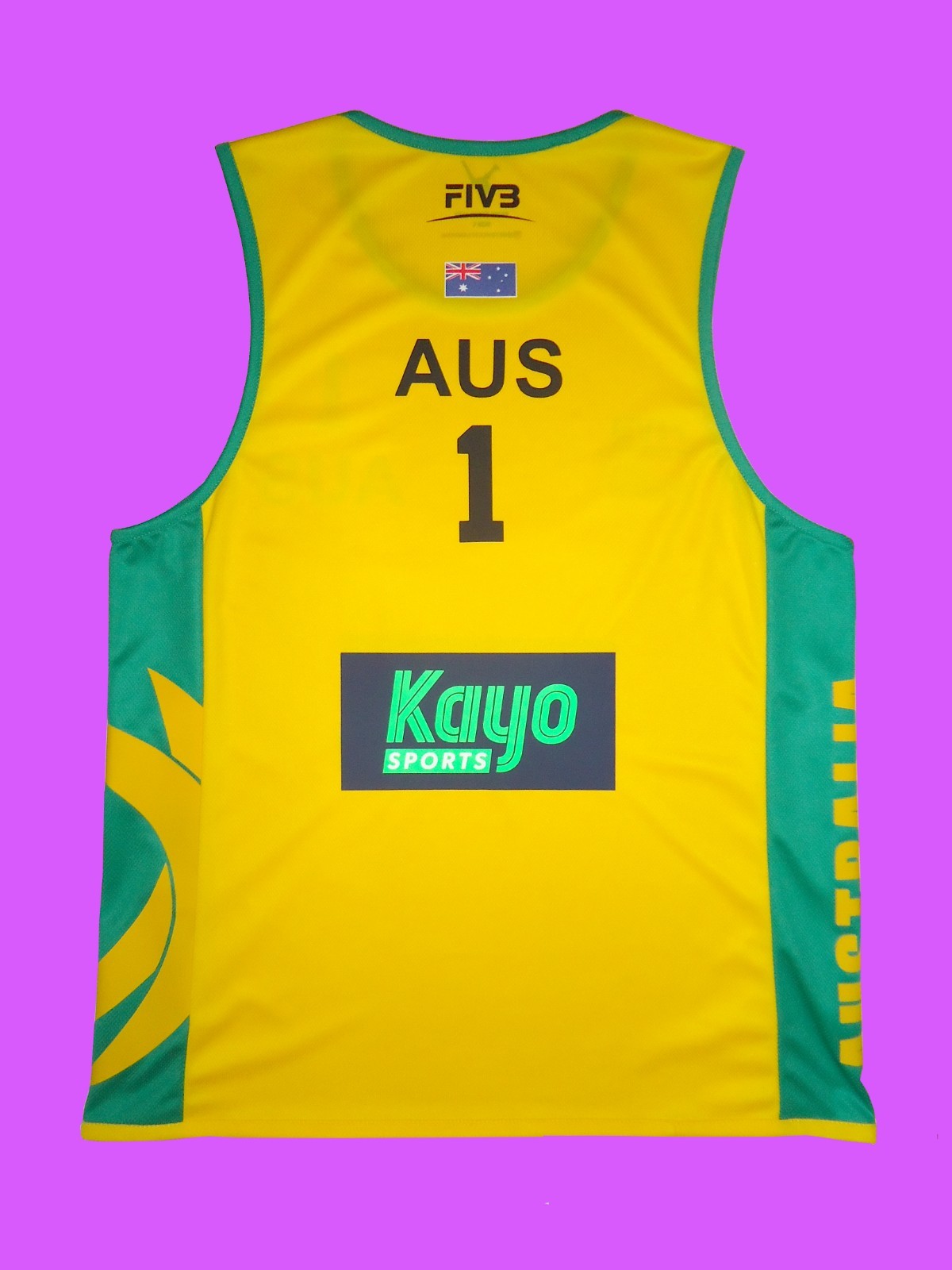 Beach Volleyball Jersey AUSTRALIA 🇦🇺 #1 Yellow Size S, M, L, XL, 2XL New gallery