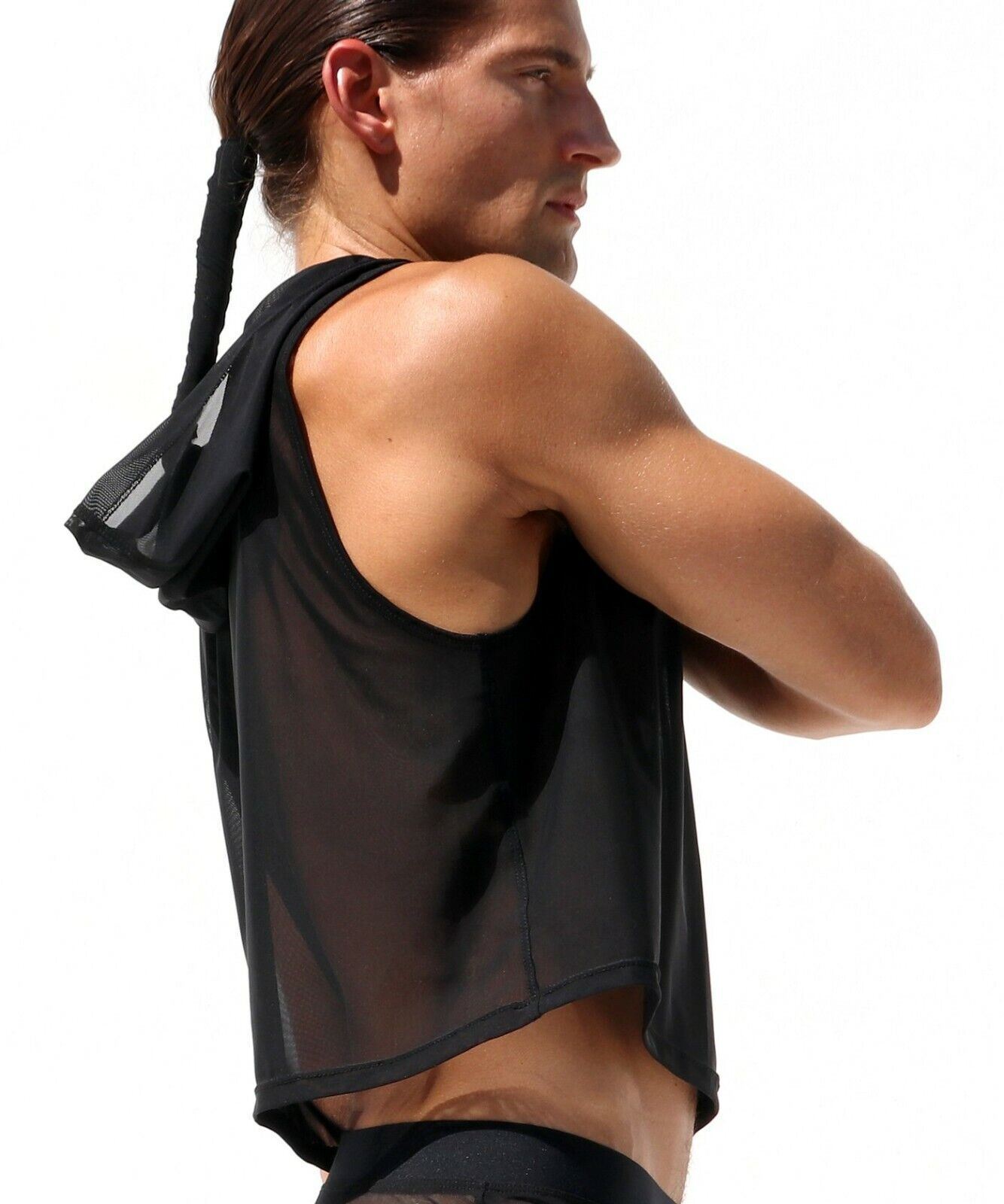 M/L RUFSKIN IGON Tank top Croped Sleeveless Hoodie See-through Tulle Power 46 gallery