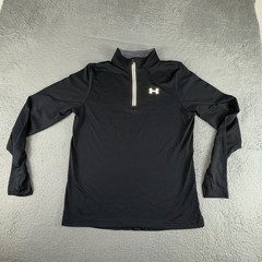 Under Armour Run 1/4 Zip Pullover Jacket Black Mens Medium Fitted Running