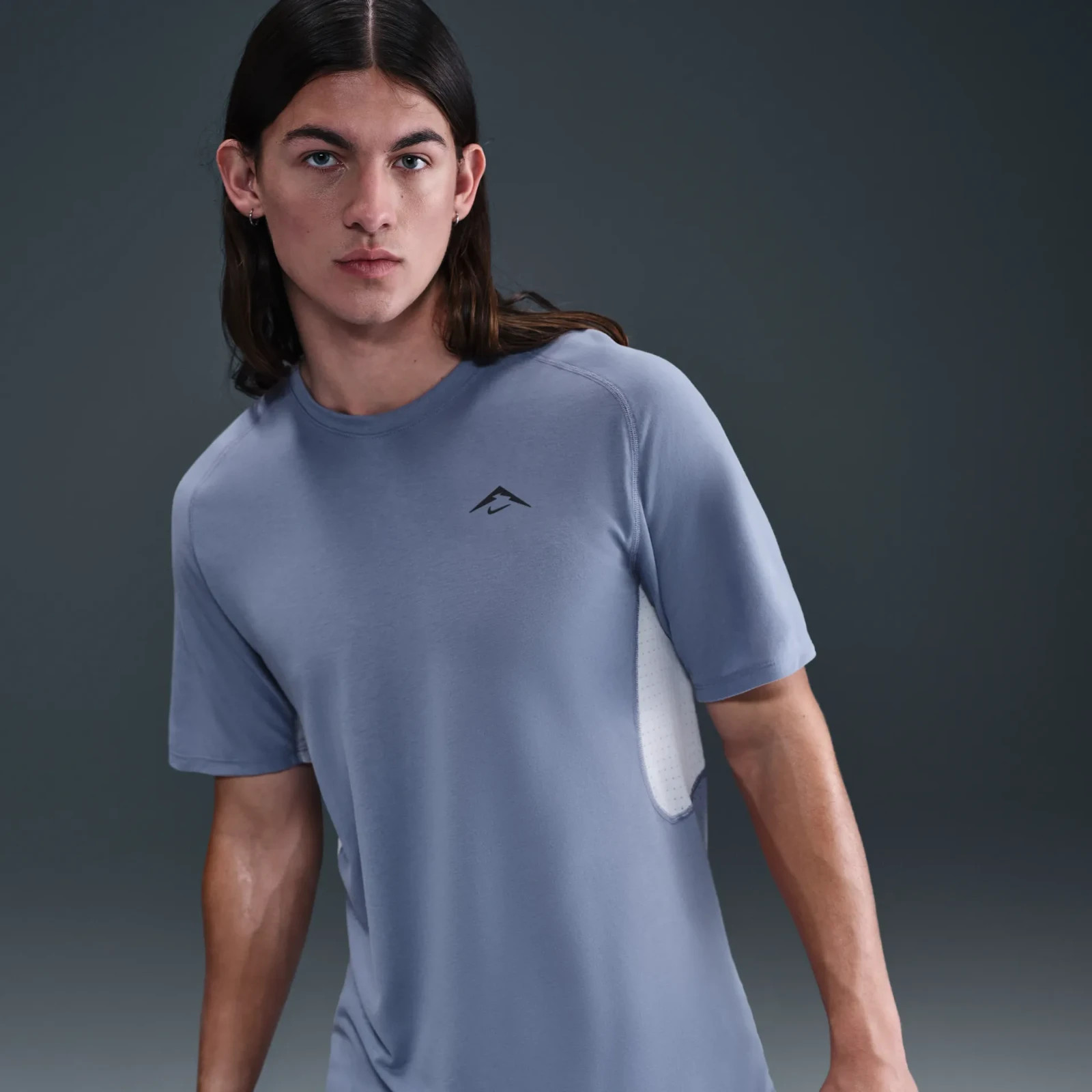 Nike Trail Solar Chase Dri-Fit ADV Short Sleeve Running Shirt HJ3580-499 Sz M gallery
