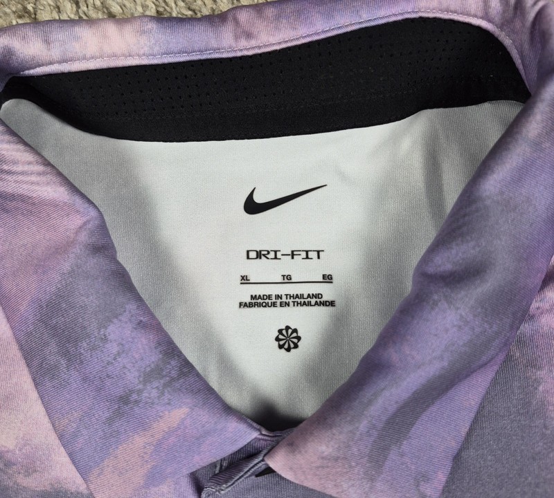 Nike Dri-Fit Tour Ombre Golf Polo Shirt Purple FD5935-509 Daybreak Men's Size XL gallery