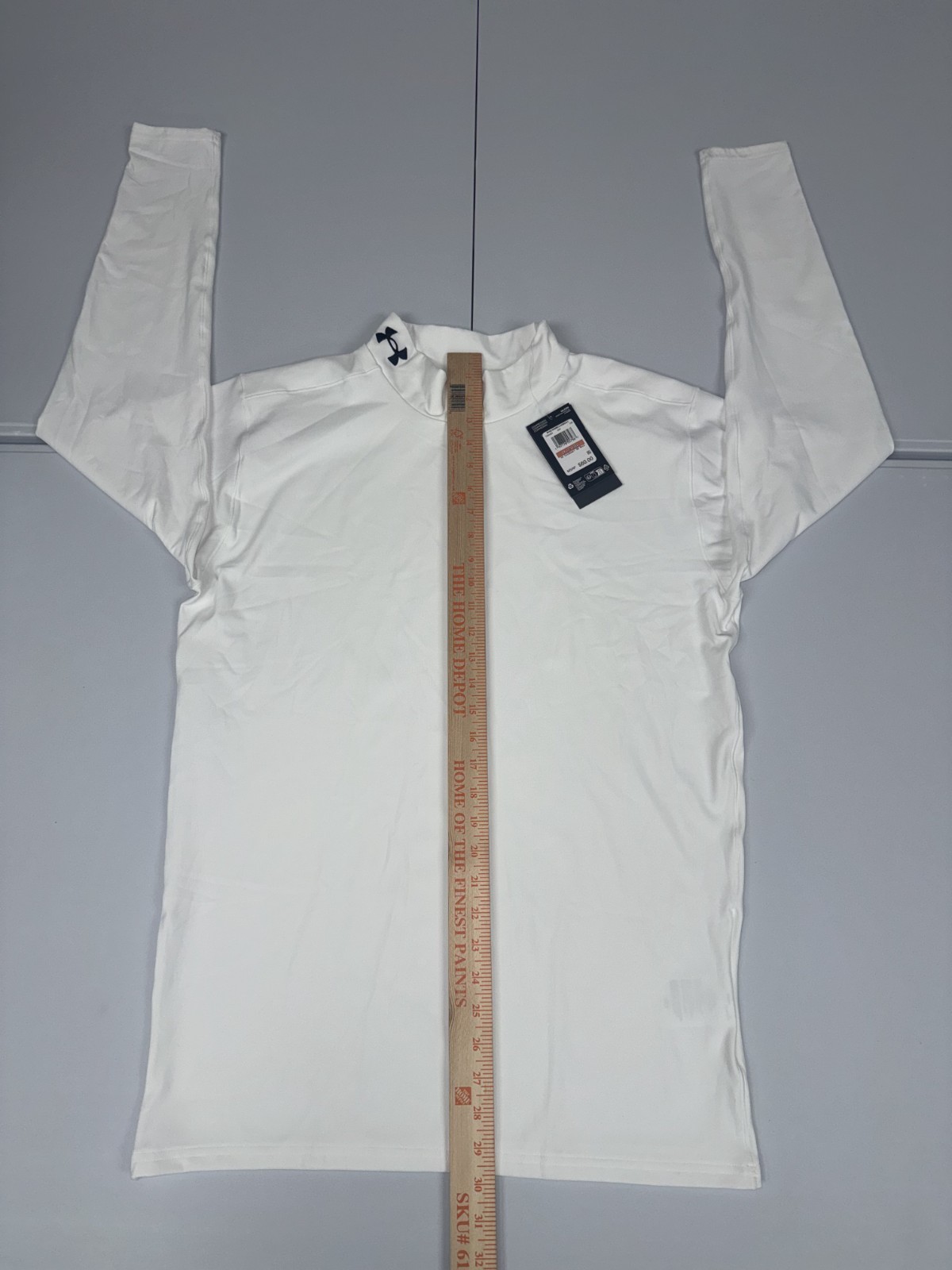 Under Armour Men's ColdGear OG Mock Neck Compression Long Sleeve White Pick Size gallery