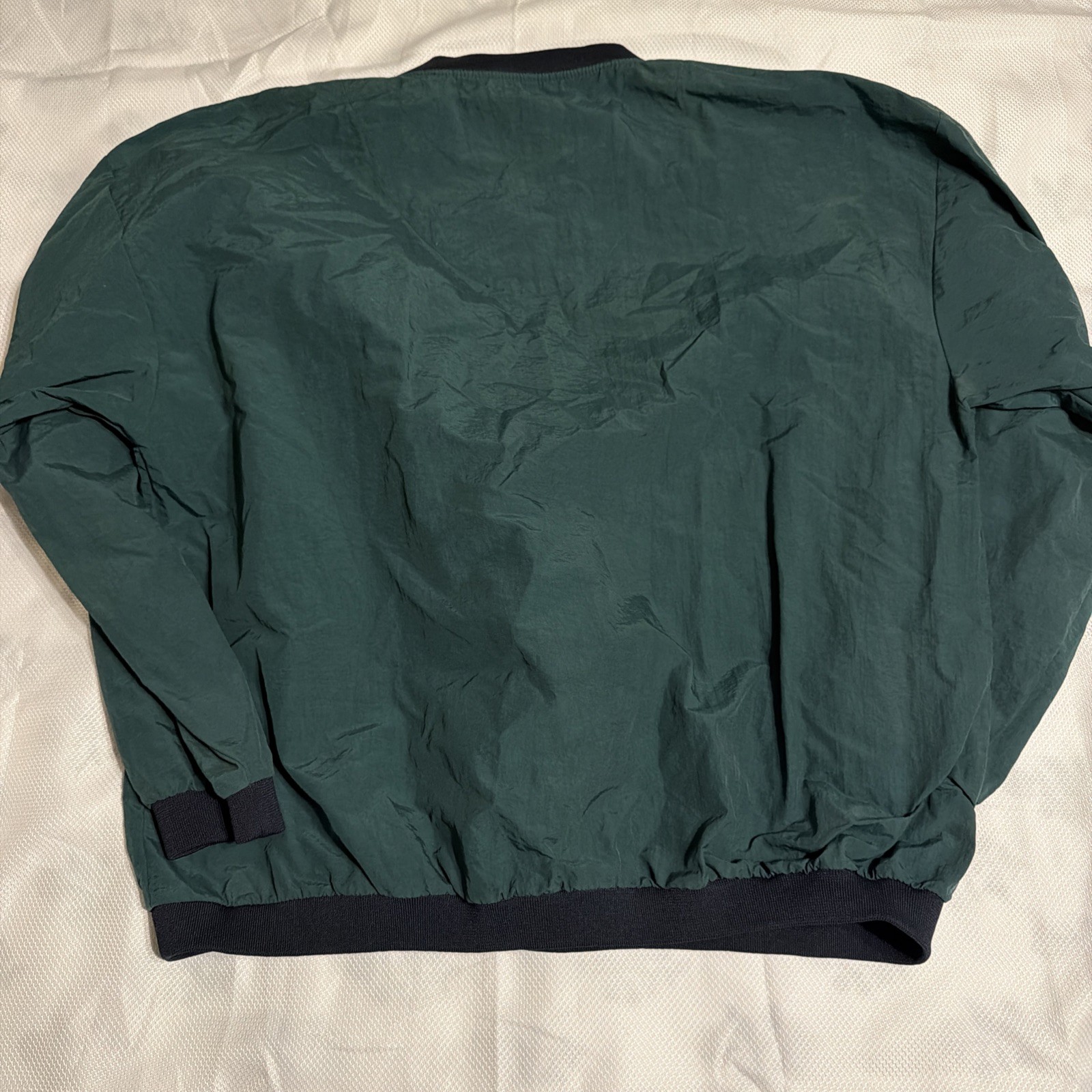 Vtg Embroidered Pinnacle Size L V-neck Pullover Golf Windbreaker Rare gallery