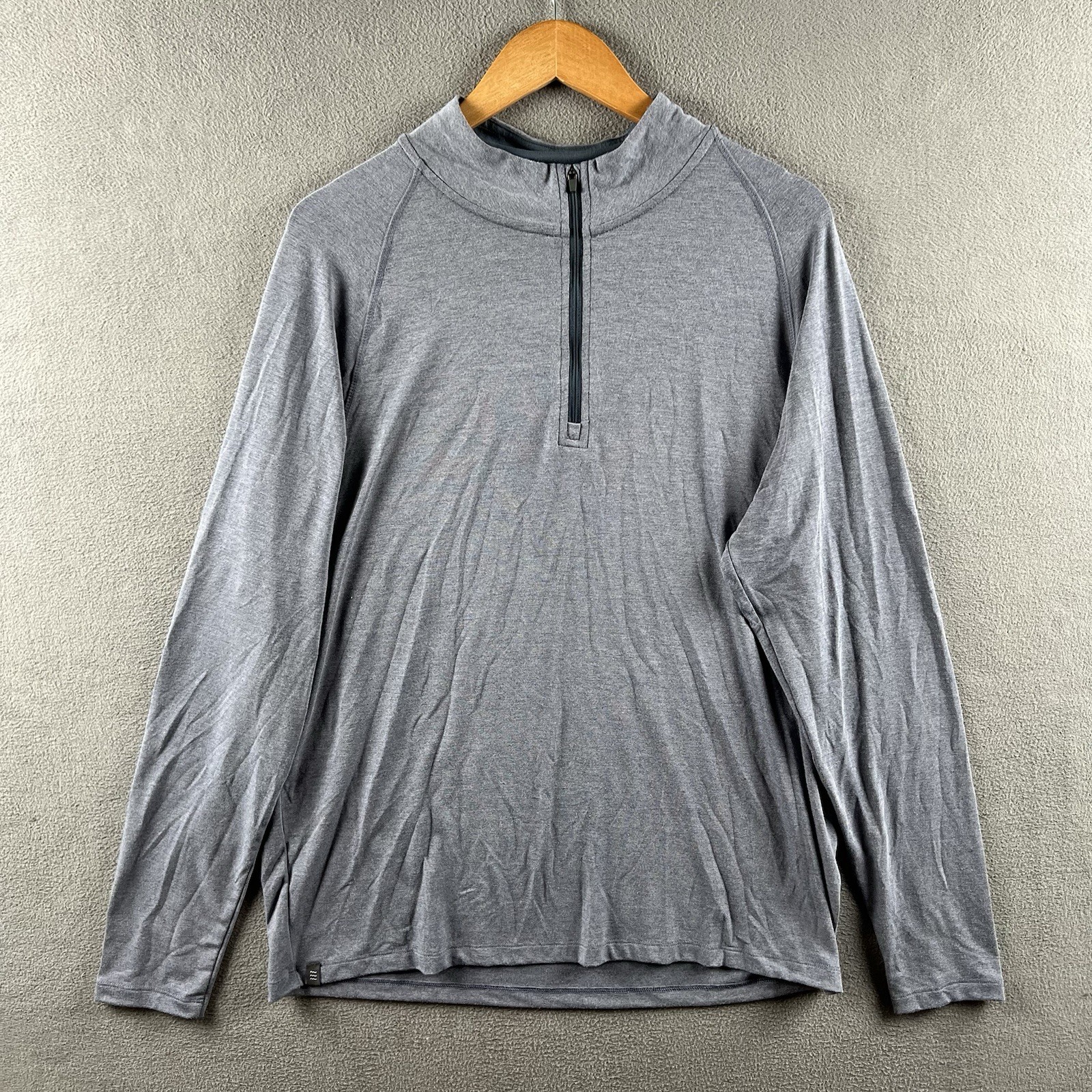 Free Fly Shirt Mens L Gray 1/4 Zip Bamboo Performance Fishing Sustainable Earth gallery