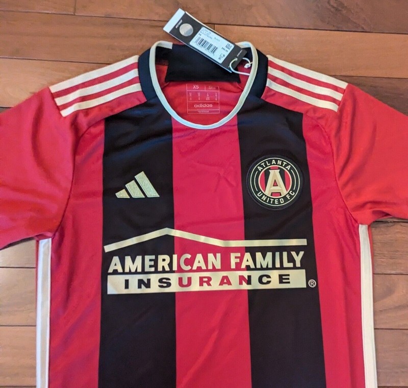 adidas 2023-24 Atlanta United FC 17s Kit. Home Jersey Black/Red Mens XS NWT gallery