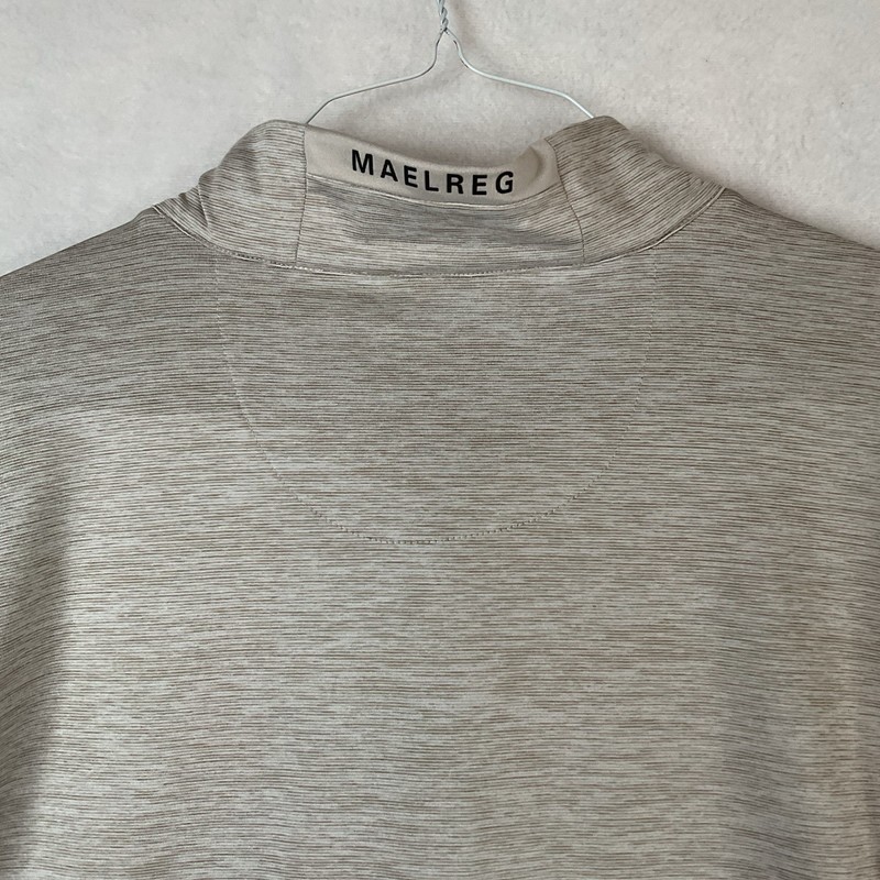 Maelreg 1/4 Zip Performance Pullover Mens 3XL Tan Khaki Long Sleeve Fleece Golf gallery