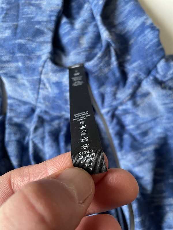 Lululemon Surge Warm Full-Zip Data Rush Mini Jacquard Chambray Blue Size Small gallery