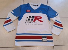88rising Honda Long Sleeve JDM Mesh Moto Jersey Shirt S White Blue Civic Type R