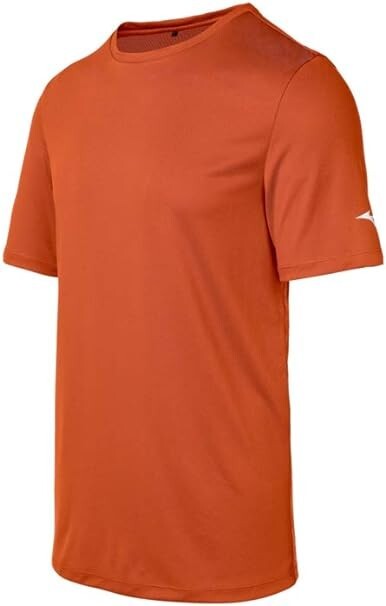Mizuno Performance Tee Shirt Mens XS Orange Textured Athletic NEW gallery