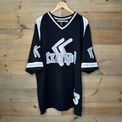 Vintage Y2K Karl Kani Black Silver Jersey Distressed Men’s Size XXL