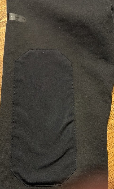 Men’s Under Armour Quarter Snap Pullover Elbow Patches Black Large gallery