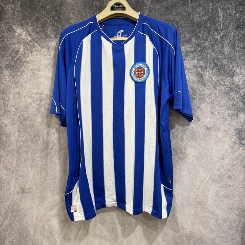 Azure University Short Sleeve Soccer Jersey Blue White Striped Unisex XL Shirt gallery