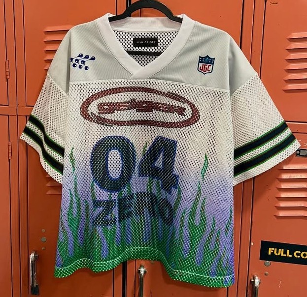 John Geiger SZN 6 Practice Football Jersey Green And Blue Size XL Brand New! gallery