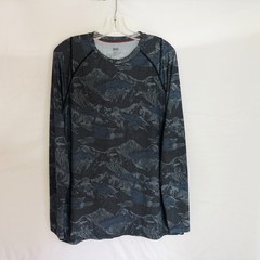 SAXX Quest Men’s Size Large Long Sleeve Shirt Mountain Pattern